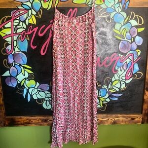 Beach stop Pink floral midi dress size medium.  #floral #summerdress